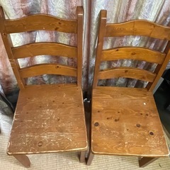 【無料】椅子2脚まとめて引取歓迎／9月中受け渡し）③の画像