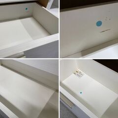 ニトリ キッチンボード ソレル 幅120 耐震ロック フルスライドレール レンジ台 ホワイト 食器棚 ダイニング 中古家具 店頭引取歓迎 R9938の画像