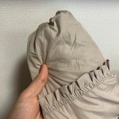 【美品】petit main ベージュダウン80サイズの画像