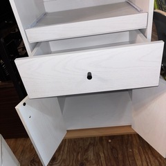 オススメ品👀✨️ 早い者勝ち✌️ 食器棚 レンジ台 ホワイト 木目調 キッチン収納の画像