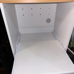 オススメ品👀✨️ 早い者勝ち✌️ 食器棚 レンジ台 ホワイト 木目調 キッチン収納の画像