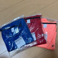 メンズ タンクトップ トレーニング ノースリーブ 青 赤 ピンク 3色セットの画像