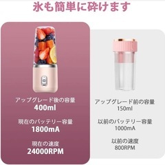 ジューサー ミキサー 1台7役 コードレス 離乳食 ブレンダー コードレスの画像