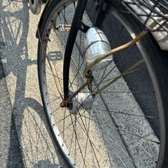 27インチ自転車　シティサイクル黒の画像