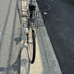 27インチ自転車　シティサイクル黒の画像
