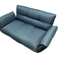 2人掛けリクライニングソファ（木脚タイプ）美品の画像