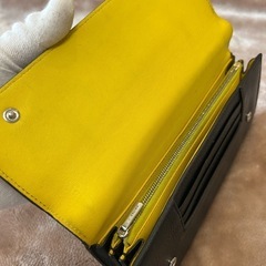 CELINEセリーヌ長財布ロングウォレットイタリア製レディース小銭入れ有ブラック黒色系レザー小銭入れ付きの画像