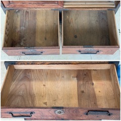 木製 和箪笥 小箪笥 古家具 古道具 金具付 幅60.3×奥行33×高さ64cmの画像
