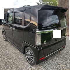 福岡発,27年式,N-BOXカスタムターボ,車検R8年6月,持ち帰りOK,自動ブレーキ,両側電動,クルーズコントロール,フルセグ,Bluetoothオーディオの画像