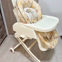 【美品】ディズニー　ユラリズム　ハイローチェアの画像