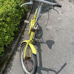 折りたたみ自転車　No.418　イエロー　20インチ　ミニベロ　【リサイクルショップどりーむ天保山店】の画像