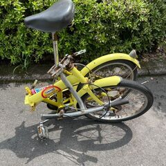 折りたたみ自転車　No.418　イエロー　20インチ　ミニベロ　【リサイクルショップどりーむ天保山店】の画像