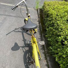 折りたたみ自転車　No.418　イエロー　20インチ　ミニベロ　【リサイクルショップどりーむ天保山店】の画像