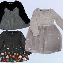 サイズ90  16点　女の子　キッズ　長ズボン　長袖　　スカート　ワンピース　服の画像