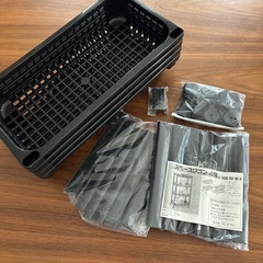 🌈新品未使用品🌈4段スペースラック　隙間収納　ブラックの画像