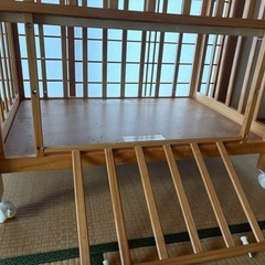 【差し上げます】ベビーベッド　カトージ　新生児〜2歳の画像