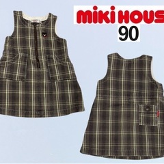 サイズ80 90  4点　ジャンパースカート　ミキハウス　サムシング　長袖　スカート　ワンピース　服の画像