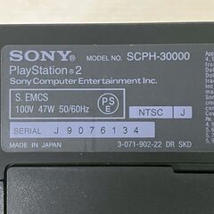 【SONY】 ソニー PS2 Playstation2 プレステ2 プレイステーション2 SCPH-30000 動作確認済み プレ2 ブラック A0259の画像