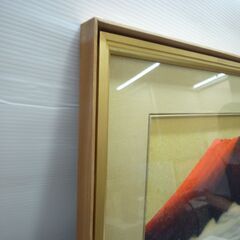 ☆額縁　絵画　絵　富士山　山　赤富士　60.5×52㎝の画像