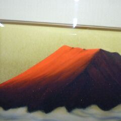 ☆額縁　絵画　絵　富士山　山　赤富士　60.5×52㎝の画像