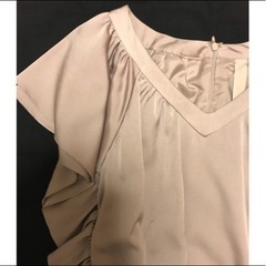 パーティドレス　シャンパンベージュMサイズの画像