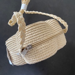 【新品】mamaraku かぎ編みキッズフラワーバッグの画像