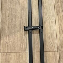 伸縮機能カーテンレールダブル　ブラック　1.1m〜2mの画像