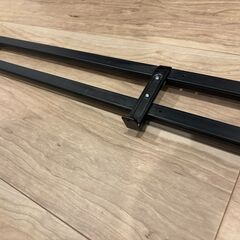 伸縮機能カーテンレールダブル　ブラック　1.1m〜2mの画像