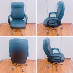 8FG2 NITORI ニトリ ワークチェア リカルド デスクチェア ブレスレザー 黒 イスの画像