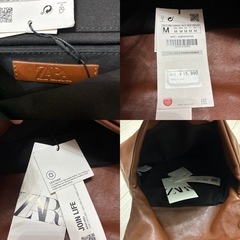 ZARA JOIN LIFE 本革クラッチバッグ タグ付きの画像