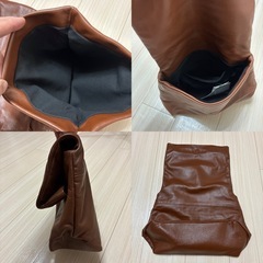 ZARA JOIN LIFE 本革クラッチバッグ タグ付きの画像
