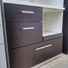 リユースのサカイ太田店★ジモティ割あり★  レンジボード ダークブラウン H180.5×D42×W88 クリーニング済み OJ10714の画像