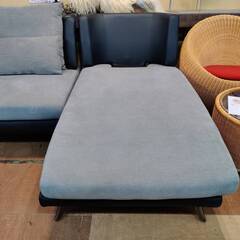 【愛品倶楽部柏店】NITORI ニトリ 布張りカウチソファ ポーション2 KD GY 幅140cmの画像