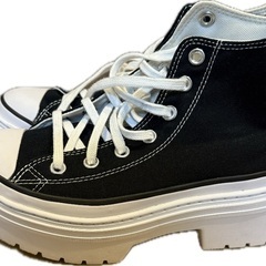 【CONVERSE】厚底ハイカットスニーカー／韓国購入品（24cm相当）の画像