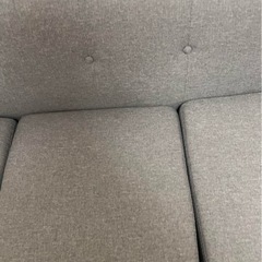 宮古島発送　グレー L字型ソファ 付属クッション付き
の画像