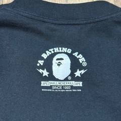A BATHING APE BAPE 半袖Tシャツ 黒 Mサイズの画像