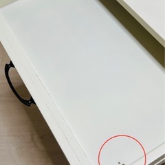 ★PCデスクに最適★天然木オフホワイトデスクの画像