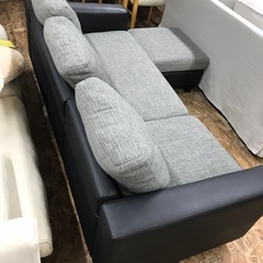 3人掛けソファ 3人用 ソファー グレー オットマン付き ジャングル