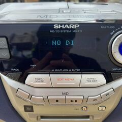 【レガストック川崎本店】【動作確認済み】SHARP シャープ MD STUDIO CD/MD/カセットデッキ コンポ ラジカセ MD-F11 1999年製の画像