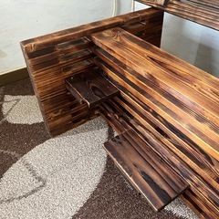 DIY木製テーブルの画像
