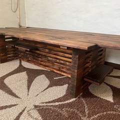 DIY木製テーブルの画像