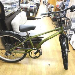 ジュニアサイクル 24インチ DRIDE カーキ 6段変速 asahi 自転車 子供用自転車 キッズサイクル 西岡店の画像