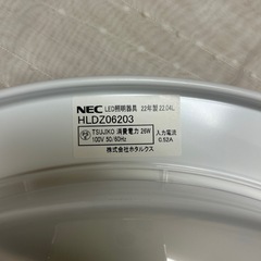 NEC LED シーリングライト 6畳用の画像