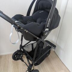 出産準備セット☆(新生児から使えます)ベビーカー&チャイルドシートの画像