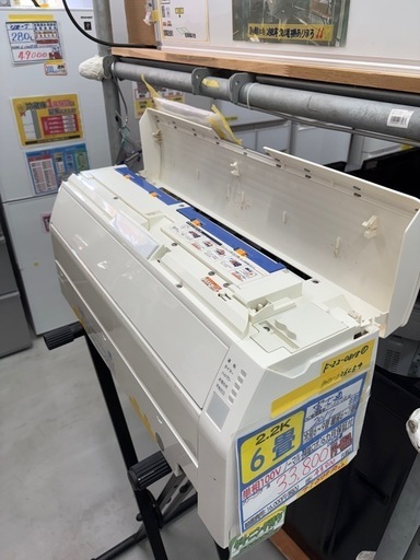 ※クリーニング待ち【富士通/エアコン2.2k】【6畳用】【取付可】★2017年製　６ヶ月保証付き【管理番号12608】F-22-081
