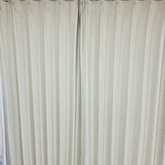 ①ニトリ　 遮光2級･遮熱カーテン&遮熱･ミラーレース4枚セット( エコオアシス ベージュ 150X200cmセット)の画像