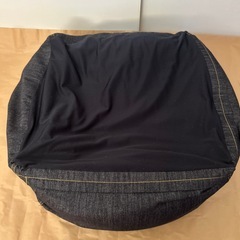 無印良品 体にフィットするソファ 小セット　約幅45×奥行45×高さ33cm　綿デニム　ネイビー の画像
