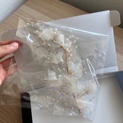 bell churchウェディング髪飾りの画像