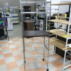 【ｼﾞｬﾝｸﾞﾙｼﾞｬﾝｸﾞﾙ金沢店】  メタルラック 木目/シルバー W60×D45×H168 クリーニング済み												の画像