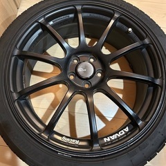 アドバンレーシング RS3 18インチ 8.5J PCD100 5H タイヤ付きの画像